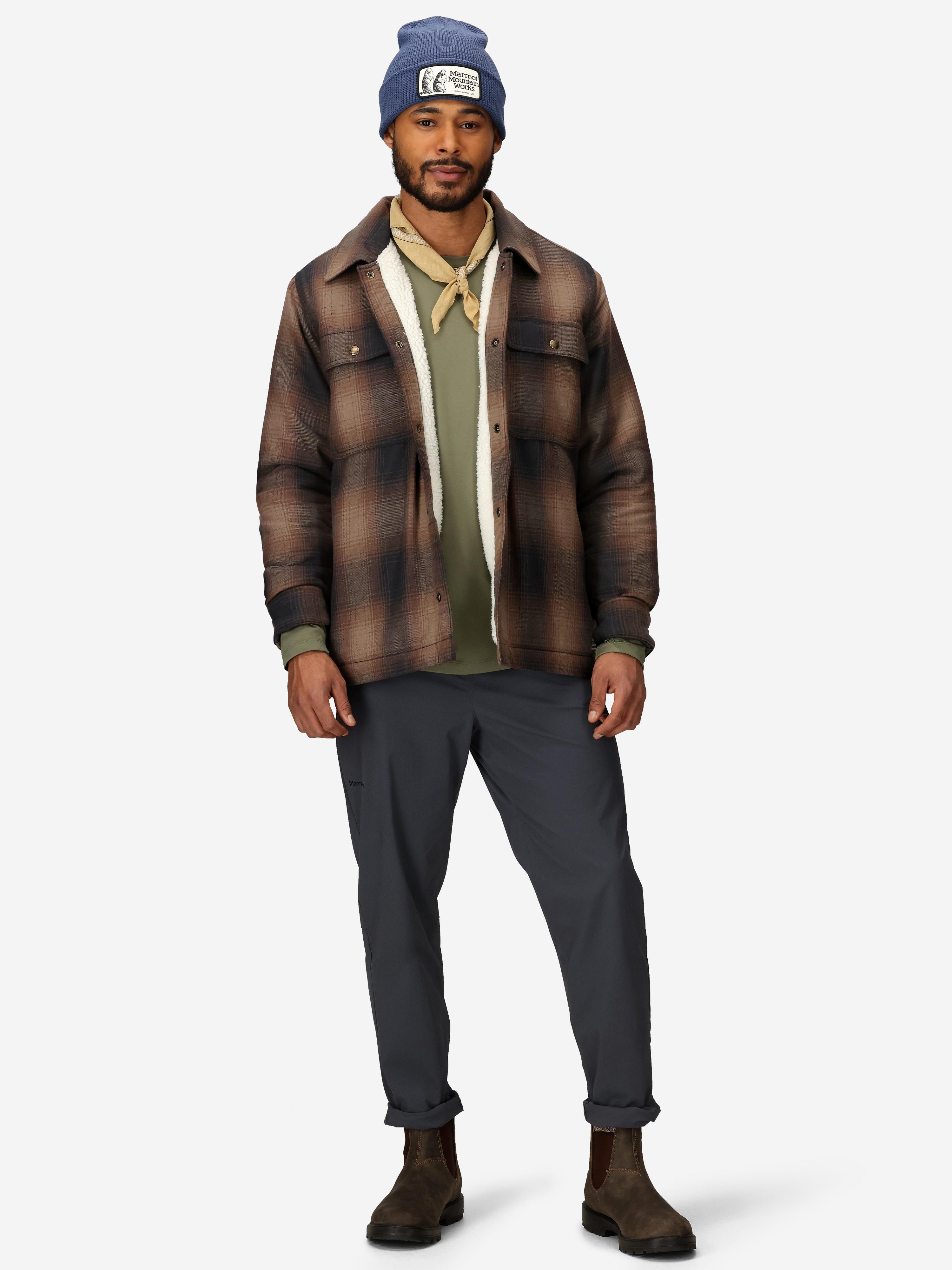 Men's Ridgefield Sherpa-Lined Flannel Shirt Jacket | Marmot