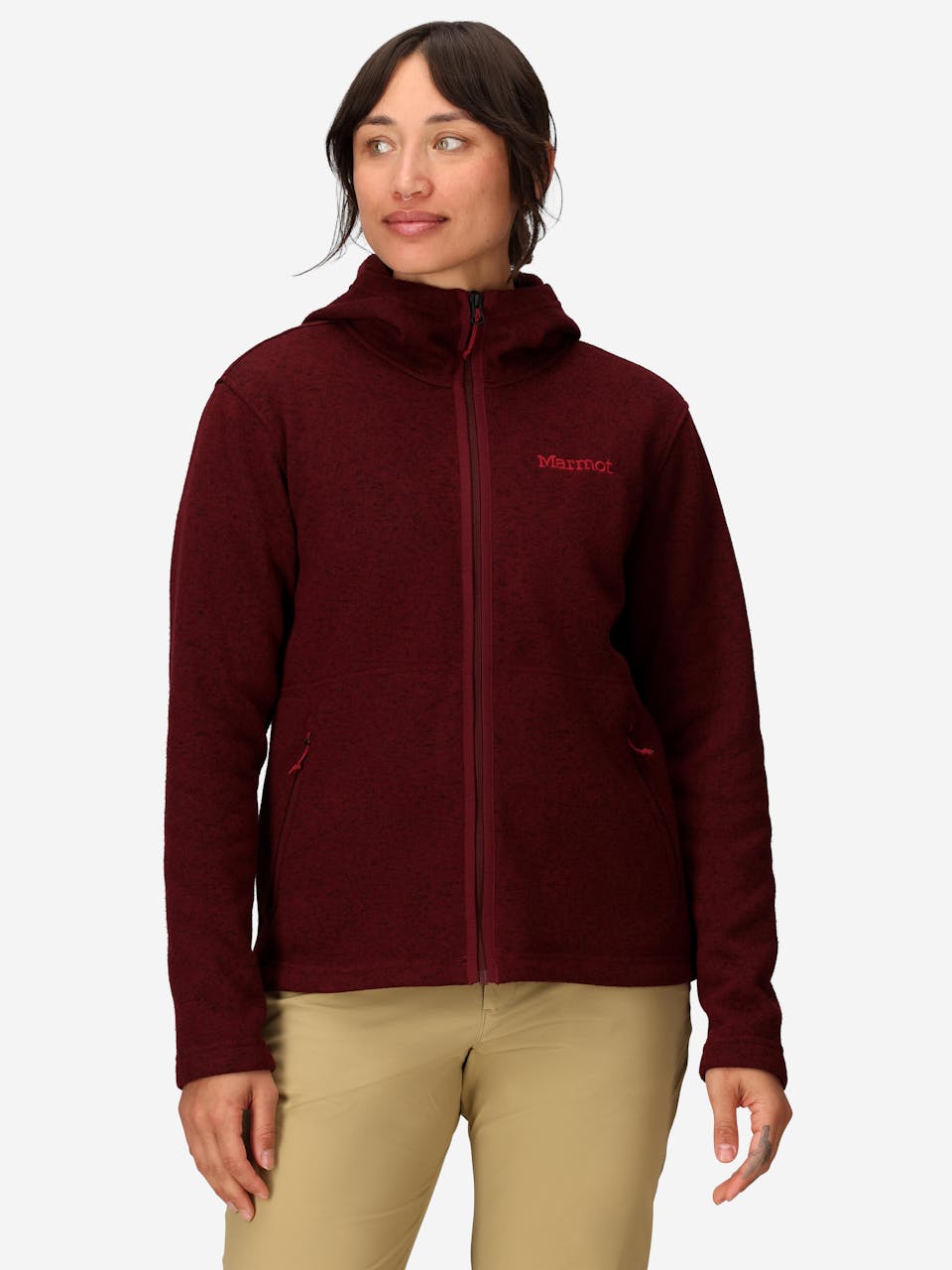 Women's Drop Line Sweater Fleece Full-Zip Hoody