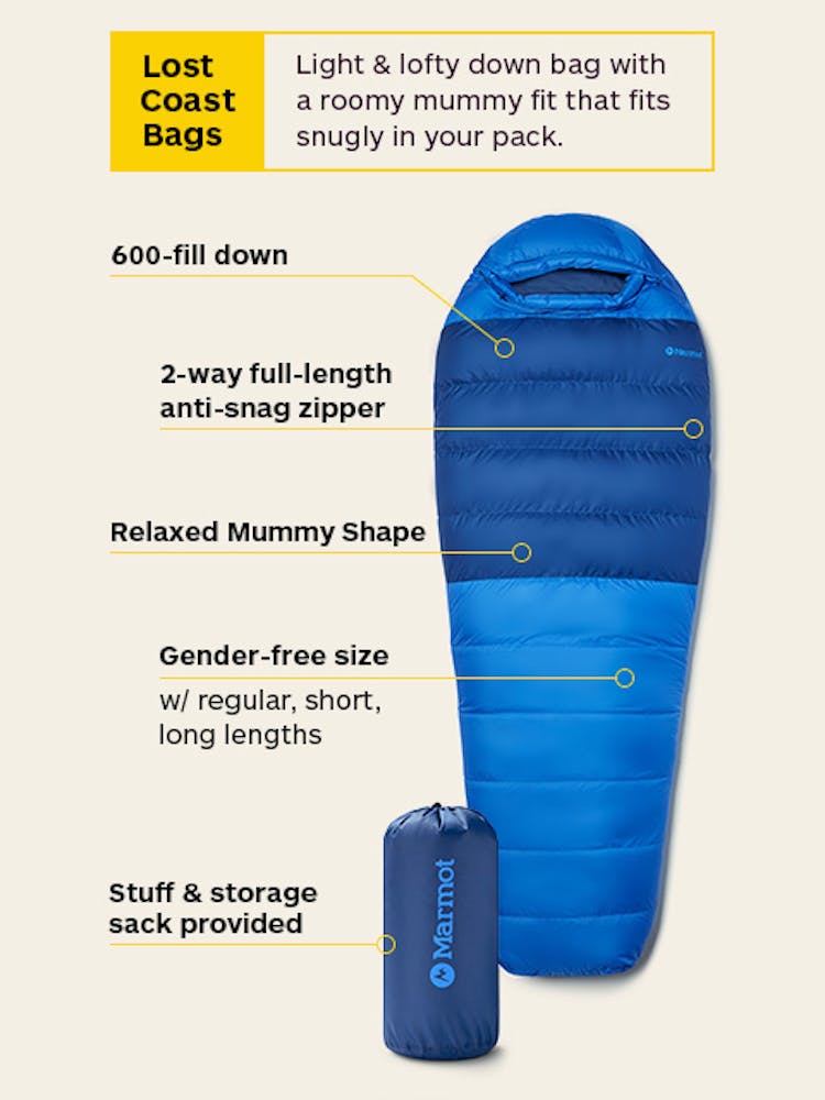 Lost Coast Down 15° Sleeping Bag - Main Image