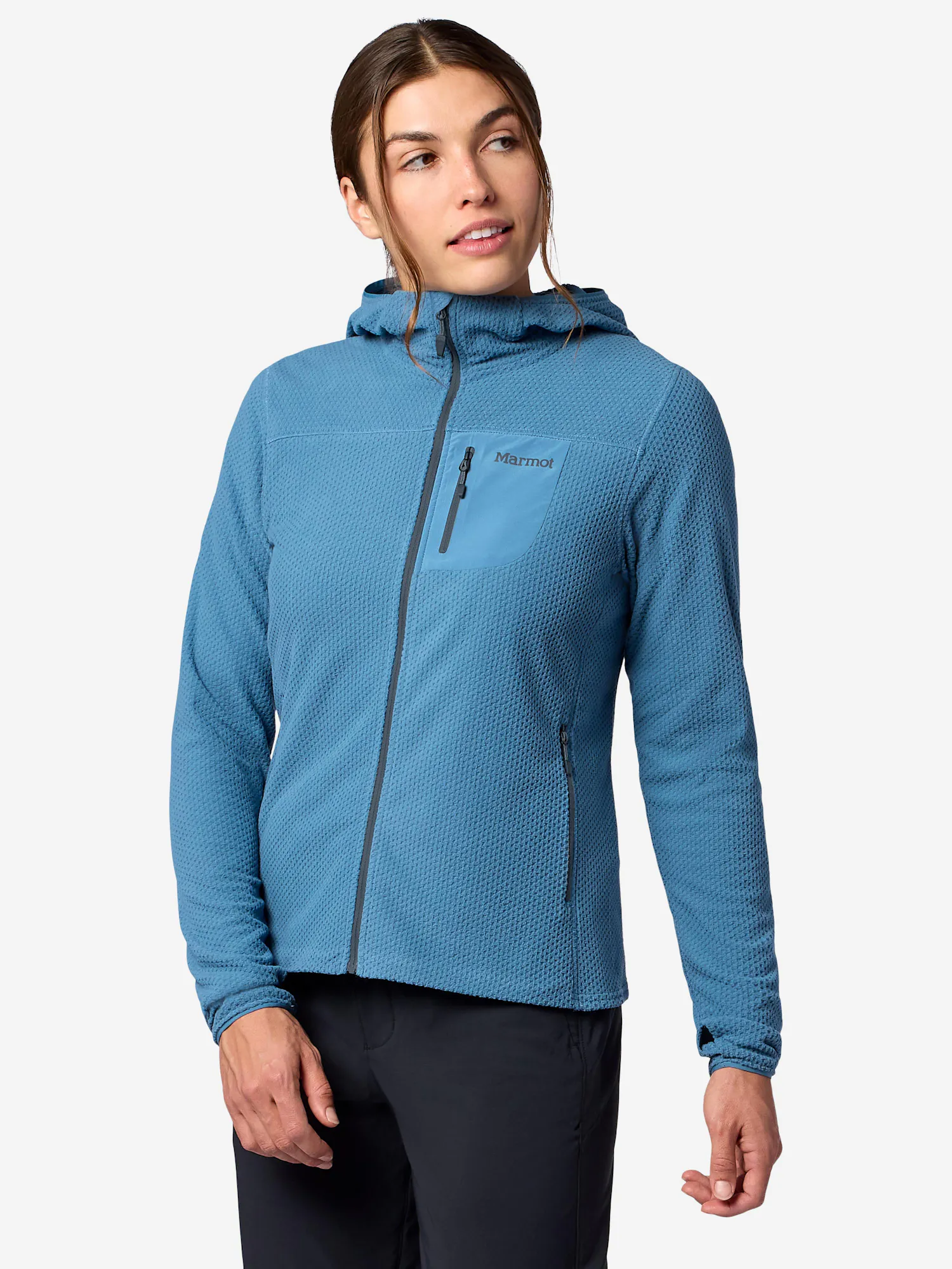 Marmot Women's AirFleece Performance Full-Zip Hoody in Summer Storm