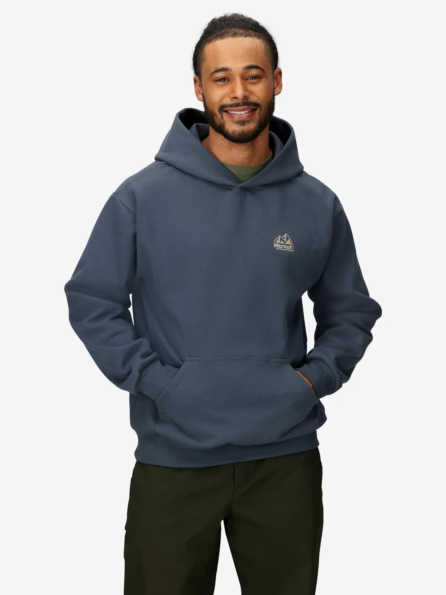 Marmot Men's Peaks Hoodie Jacket in Thunderhead | Cotton