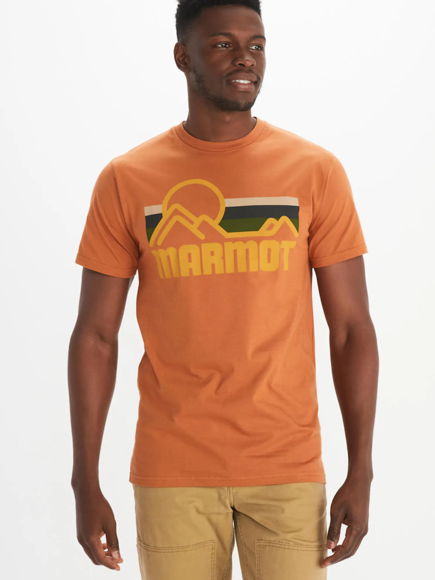 Marmot Men's Coastal Short-Sleeve T-Shirt in Copper | Cotton