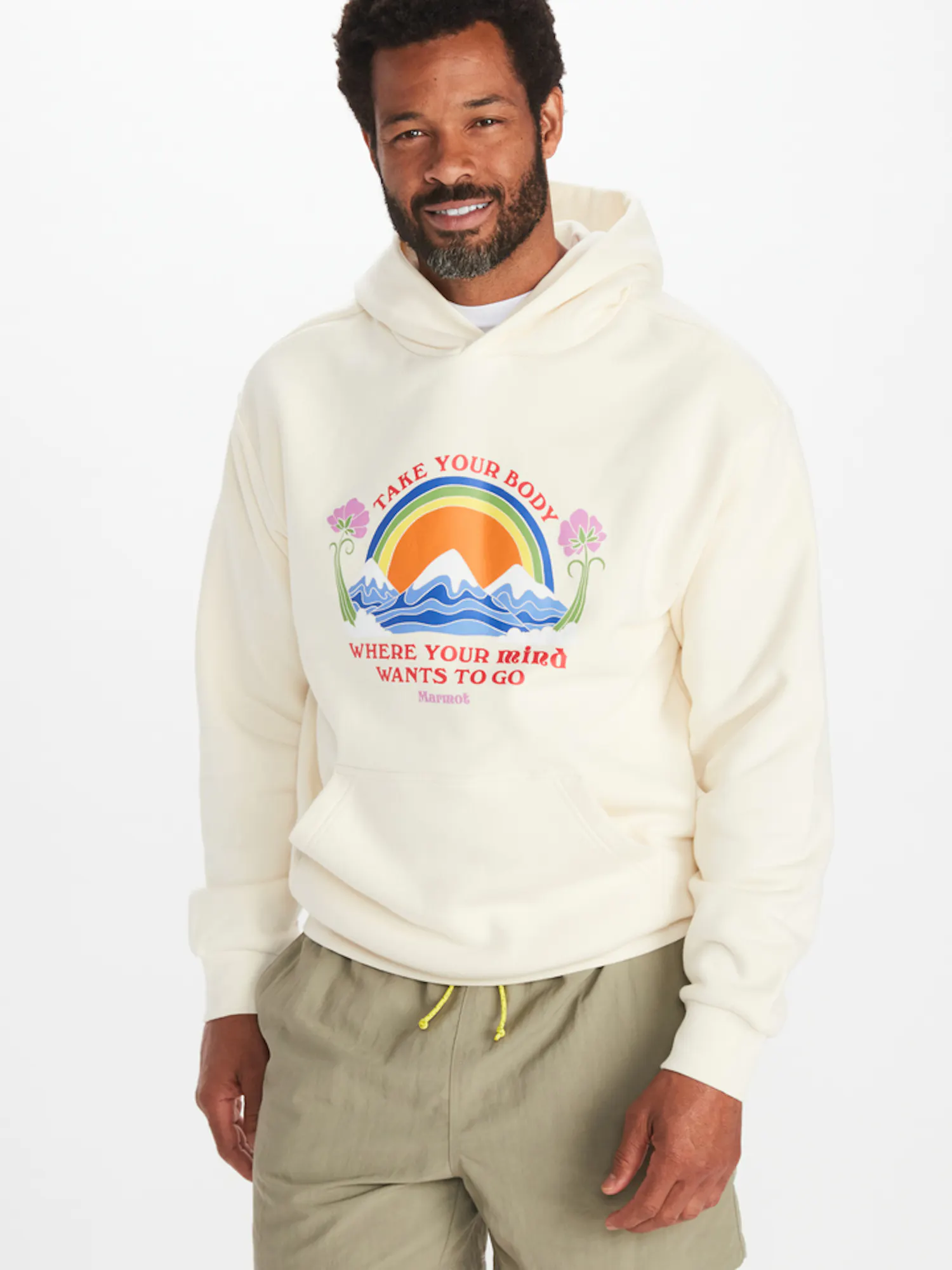Marmot Mental Health Heavyweight Hoody in Papyrus | Cotton