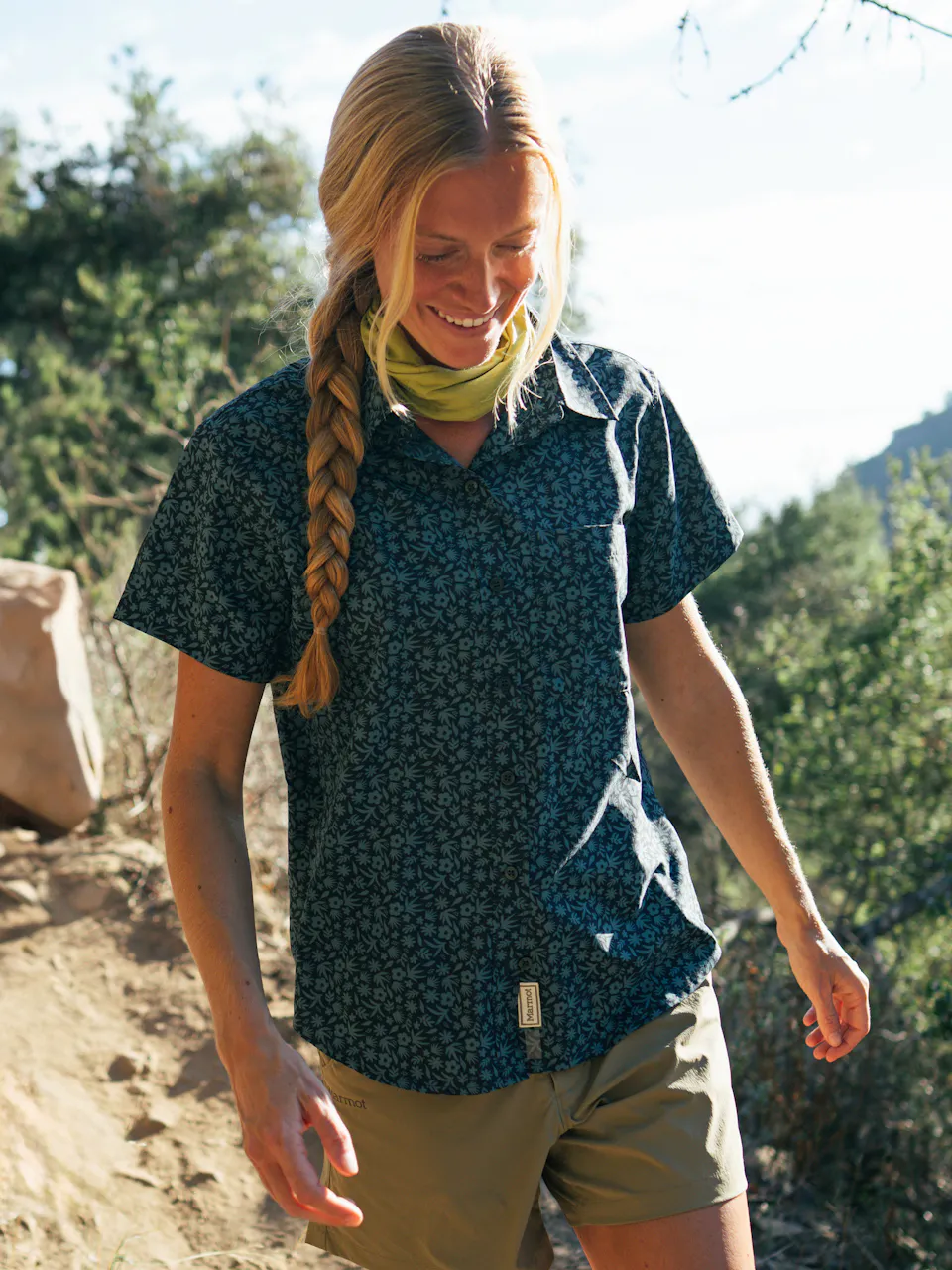 Women's AirExchange UPF 40 Novelty Short-Sleeve Collared Shirt