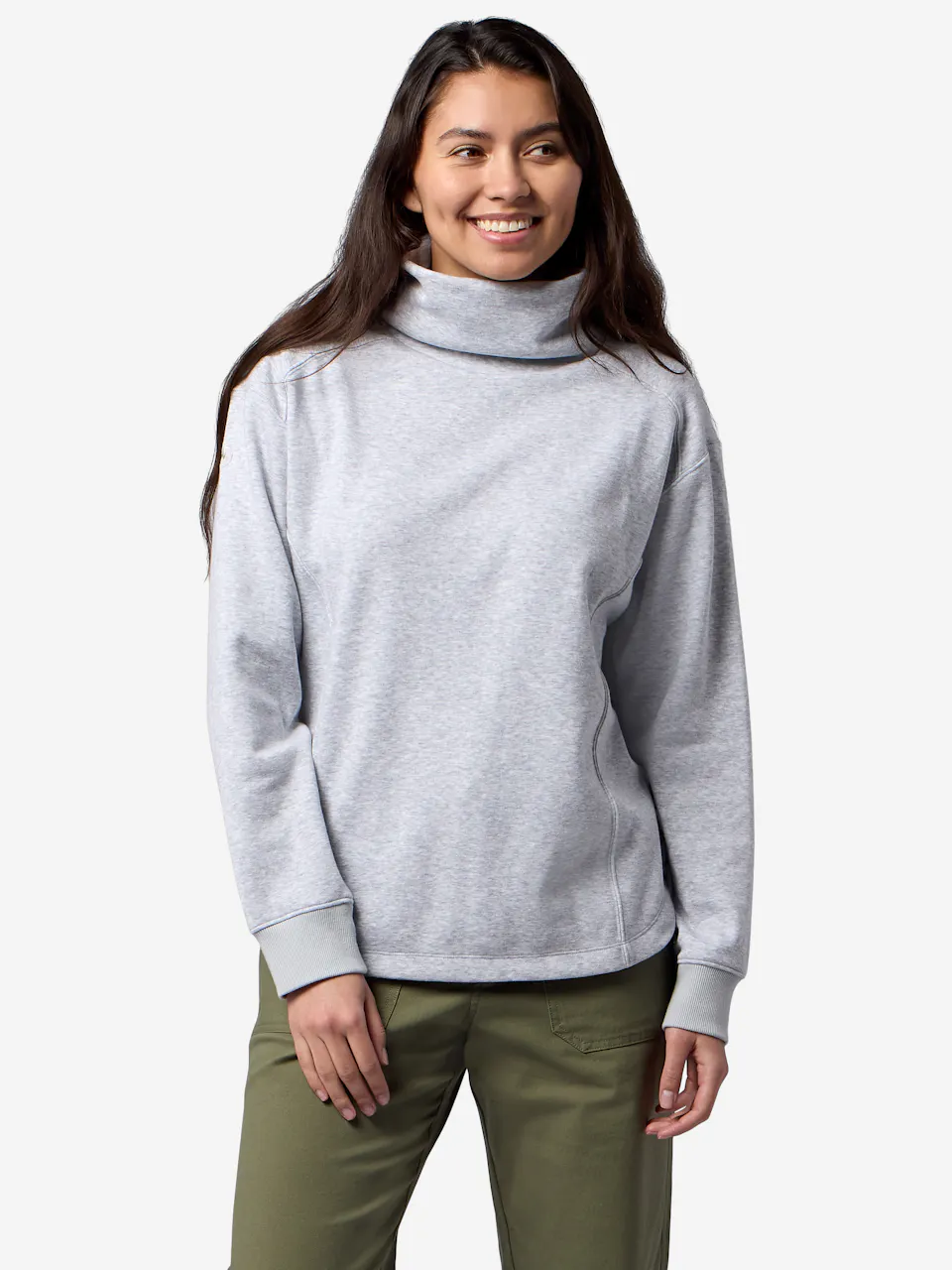 Wm's Hideaway Plush Funnel Neck LS
